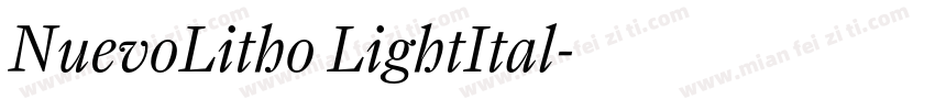 NuevoLitho LightItal字体转换